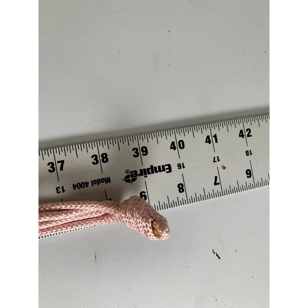Vintage Statement Braided Beaded‎ Belt Womens Tan Pink Tie Waist 80s 90s Boho